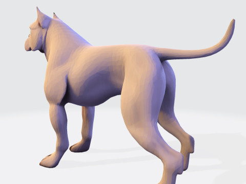Dog Argentin Rig-Ready Low-Poly with Texture for Animation Games 3D Printing 3D मॉडल