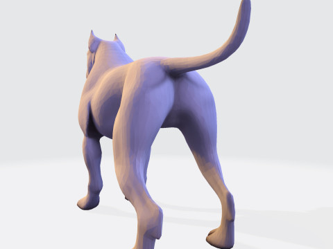 Dog Argentin Rig-Ready Low-Poly with Texture for Animation Games 3D Printing 3D मॉडल