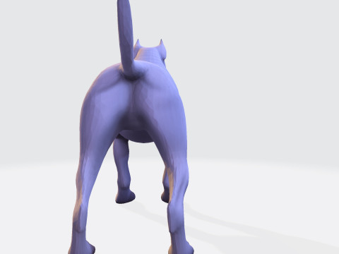 Dog Argentin Rig-Ready Low-Poly with Texture for Animation Games 3D Printing 3D मॉडल