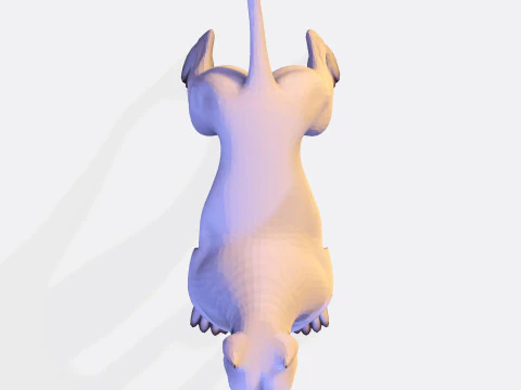 Dog Argentin Rig-Ready Low-Poly with Texture for Animation Games 3D Printing 3D Model