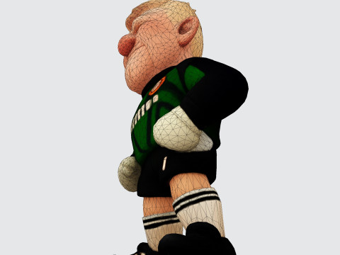 Koleksi Kiper Sepak Bola Model Cetak 3D Karikatur The Great Dane Peter Schmeichel Model 3D