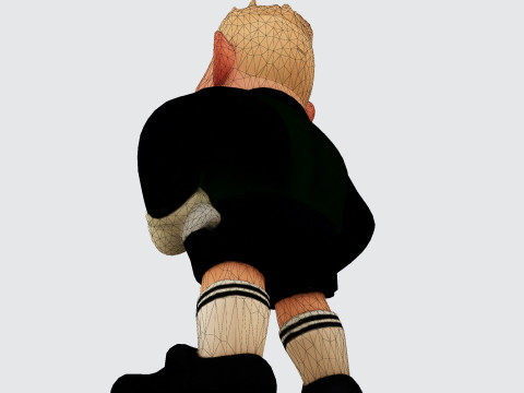 Koleksi Kiper Sepak Bola Model Cetak 3D Karikatur The Great Dane Peter Schmeichel Model 3D