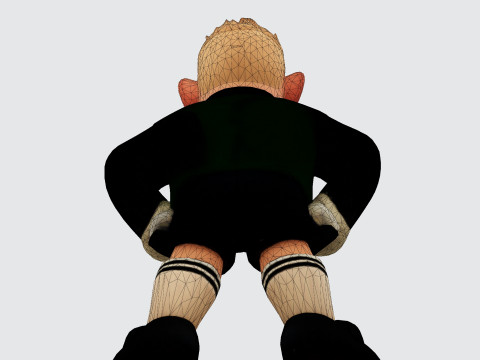 Koleksi Kiper Sepak Bola Model Cetak 3D Karikatur The Great Dane Peter Schmeichel Model 3D