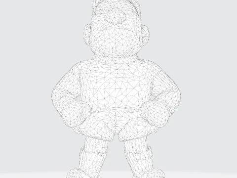 Koleksi Kiper Sepak Bola Model Cetak 3D Karikatur The Great Dane Peter Schmeichel Model 3D