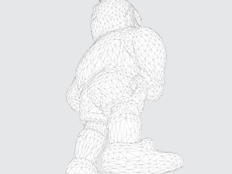 Koleksi Kiper Sepak Bola Model Cetak 3D Karikatur The Great Dane Peter Schmeichel Model 3D