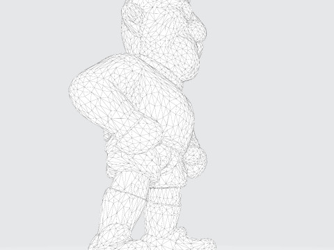 Koleksi Kiper Sepak Bola Model Cetak 3D Karikatur The Great Dane Peter Schmeichel Model 3D