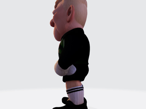 Koleksi Kiper Sepak Bola Model Cetak 3D Karikatur The Great Dane Peter Schmeichel Model 3D