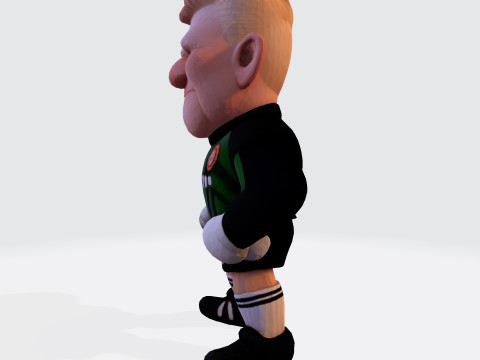 Koleksi Kiper Sepak Bola Model Cetak 3D Karikatur The Great Dane Peter Schmeichel Model 3D