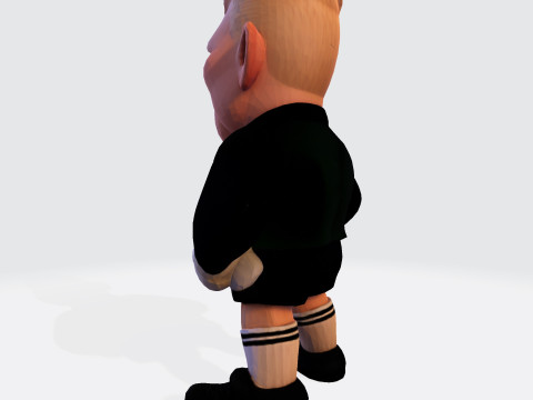 Koleksi Kiper Sepak Bola Model Cetak 3D Karikatur The Great Dane Peter Schmeichel Model 3D