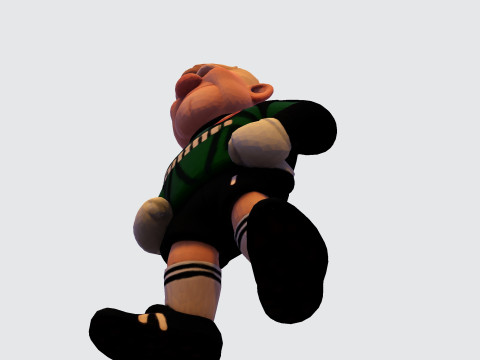 Koleksi Kiper Sepak Bola Model Cetak 3D Karikatur The Great Dane Peter Schmeichel Model 3D