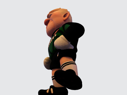 Koleksi Kiper Sepak Bola Model Cetak 3D Karikatur The Great Dane Peter Schmeichel Model 3D