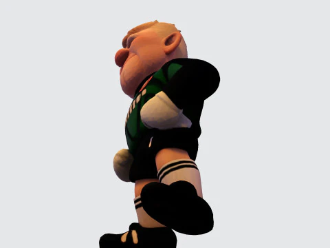 Koleksi Kiper Sepak Bola Model Cetak 3D Karikatur The Great Dane Peter Schmeichel Model 3D