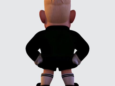 Koleksi Kiper Sepak Bola Model Cetak 3D Karikatur The Great Dane Peter Schmeichel Model 3D