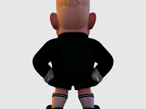 Koleksi Kiper Sepak Bola Model Cetak 3D Karikatur The Great Dane Peter Schmeichel Model 3D