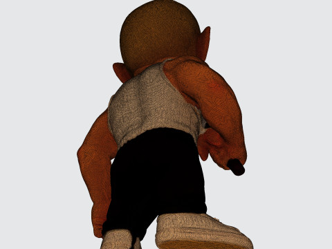 Eminem Stylized High-Poly 3D Print Model 3D Model