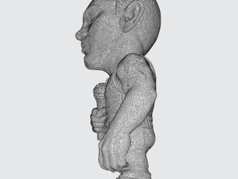 Eminem Stylized High-Poly 3D Print Model 3D Model