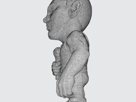 Eminem Stylized High-Poly 3D Print Model 3D Model