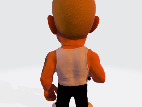 Eminem Stylized High-Poly 3D Print Model 3D Model