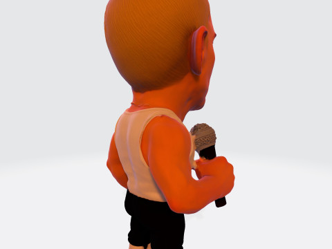Eminem Stylized High-Poly 3D Print Model 3D Model