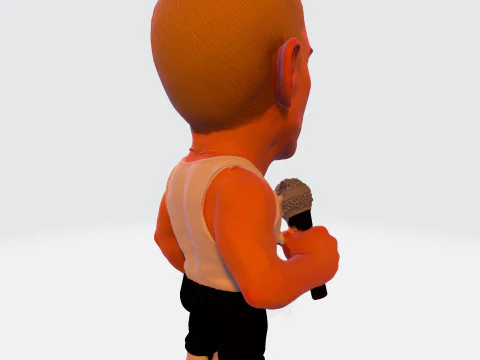 Eminem Stylized High-Poly 3D Print Model 3D Model