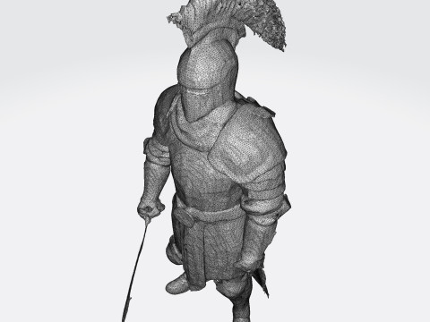 Knight Sentinel Ultra High Poly 3D Print Model 3D print model 3D Model