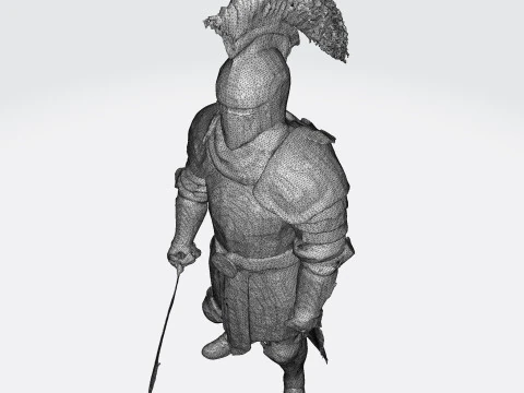Knight Sentinel Ultra High Poly 3D Print Model 3D print model 3D Model