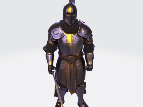 Knight Sentinel Ultra High Poly 3D Print Model 3D print model 3D Model