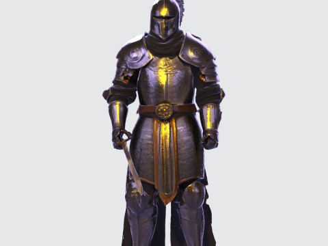 Knight Sentinel Ultra High Poly 3D Print Model 3D print model 3D Model