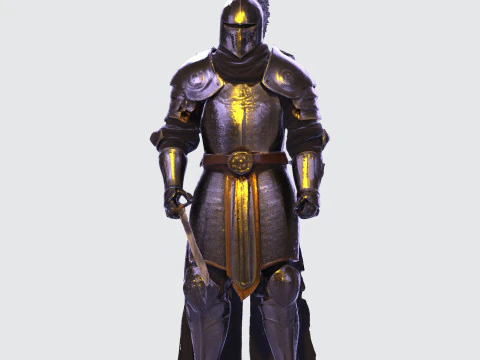 Knight Sentinel Ultra High Poly 3D Print Model 3D print model 3D Model