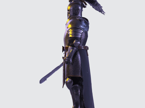 Knight Sentinel Ultra High Poly 3D Print Model 3D print model 3D Model