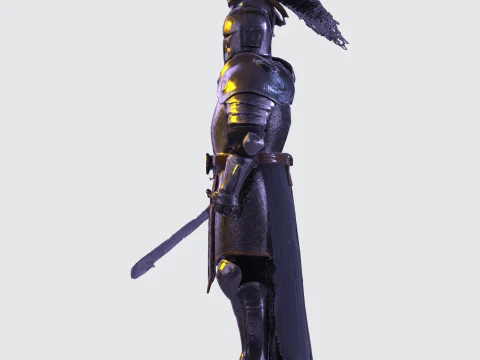 Knight Sentinel Ultra High Poly 3D Print Model 3D print model 3D Model