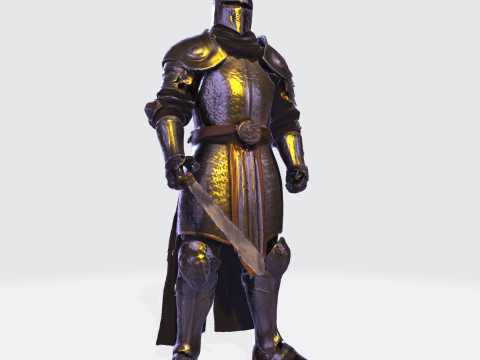 Knight Sentinel Ultra High Poly 3D Print Model 3D print model 3D Model