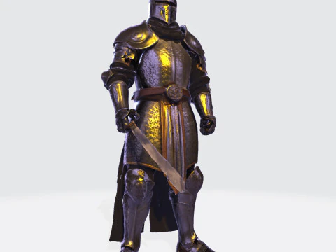 Knight Sentinel Ultra High Poly 3D Print Model 3D print model 3D Model
