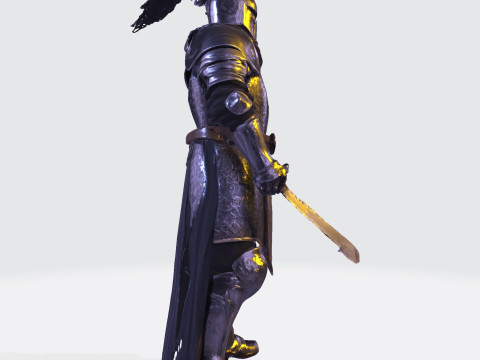 Knight Sentinel Ultra High Poly 3D Print Model 3D print model 3D Model