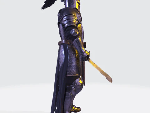 Knight Sentinel Ultra High Poly 3D Print Model 3D print model 3D Model