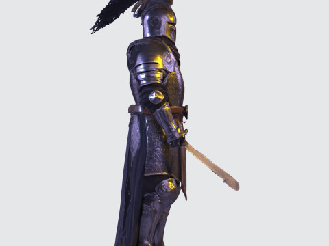 Knight Sentinel Ultra High Poly 3D Print Model 3D print model 3D Model