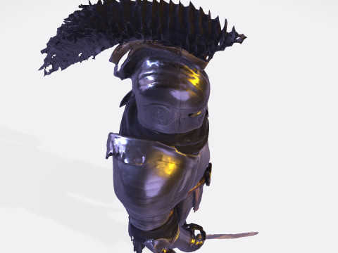 Knight Sentinel Ultra High Poly 3D Print Model 3D print model 3D Model