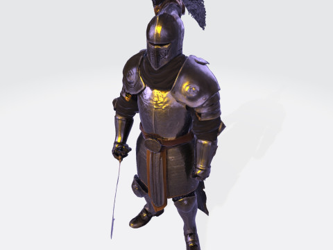Knight Sentinel Ultra High Poly 3D Print Model 3D print model 3D Model