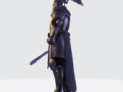 Knight Sentinel Ultra High Poly 3D Print Model 3D print model 3D Model