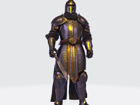 Knight Sentinel Ultra High Poly 3D Print Model 3D print model 3D Model