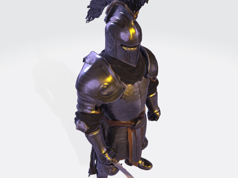 Knight Sentinel Ultra High Poly 3D Print Model 3D print model 3D Model