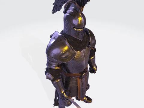 Knight Sentinel Ultra High Poly 3D Print Model 3D print model 3D Model