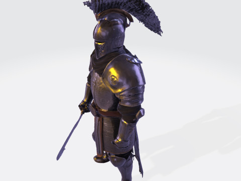 Knight Sentinel Ultra High Poly 3D Print Model 3D print model 3D Model