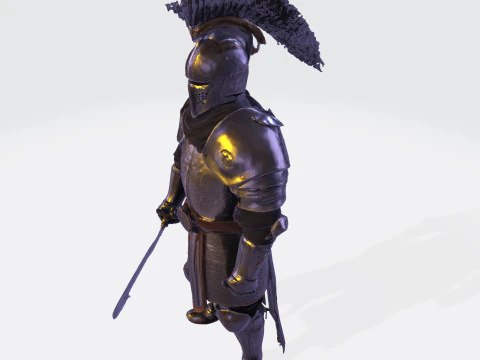 Knight Sentinel Ultra High Poly 3D Print Model 3D print model 3D Model
