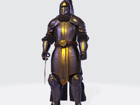 Knight Sentinel Ultra High Poly 3D Print Model 3D print model 3D Model