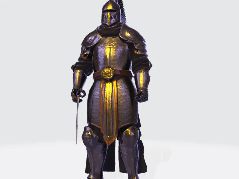 Knight Sentinel Ultra High Poly 3D Print Model 3D print model 3D Model
