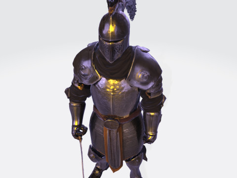 Knight Sentinel Ultra High Poly 3D Print Model 3D print model 3D Model