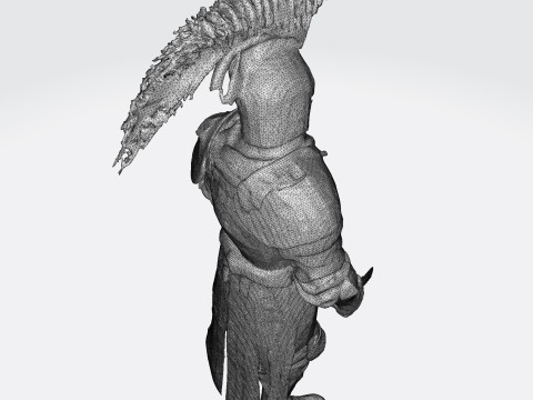 Knight Sentinel Ultra High Poly 3D Print Model 3D print model 3D Model