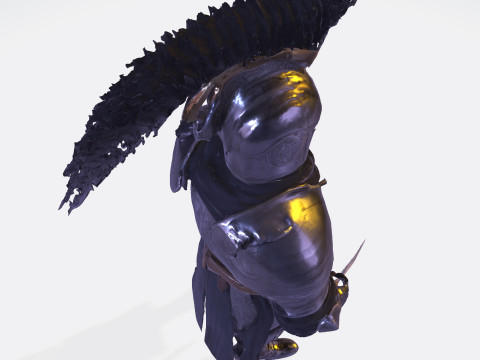 Knight Sentinel Ultra High Poly 3D Print Model 3D print model 3D Model