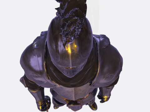 Knight Sentinel Ultra High Poly 3D Print Model 3D print model 3D Model